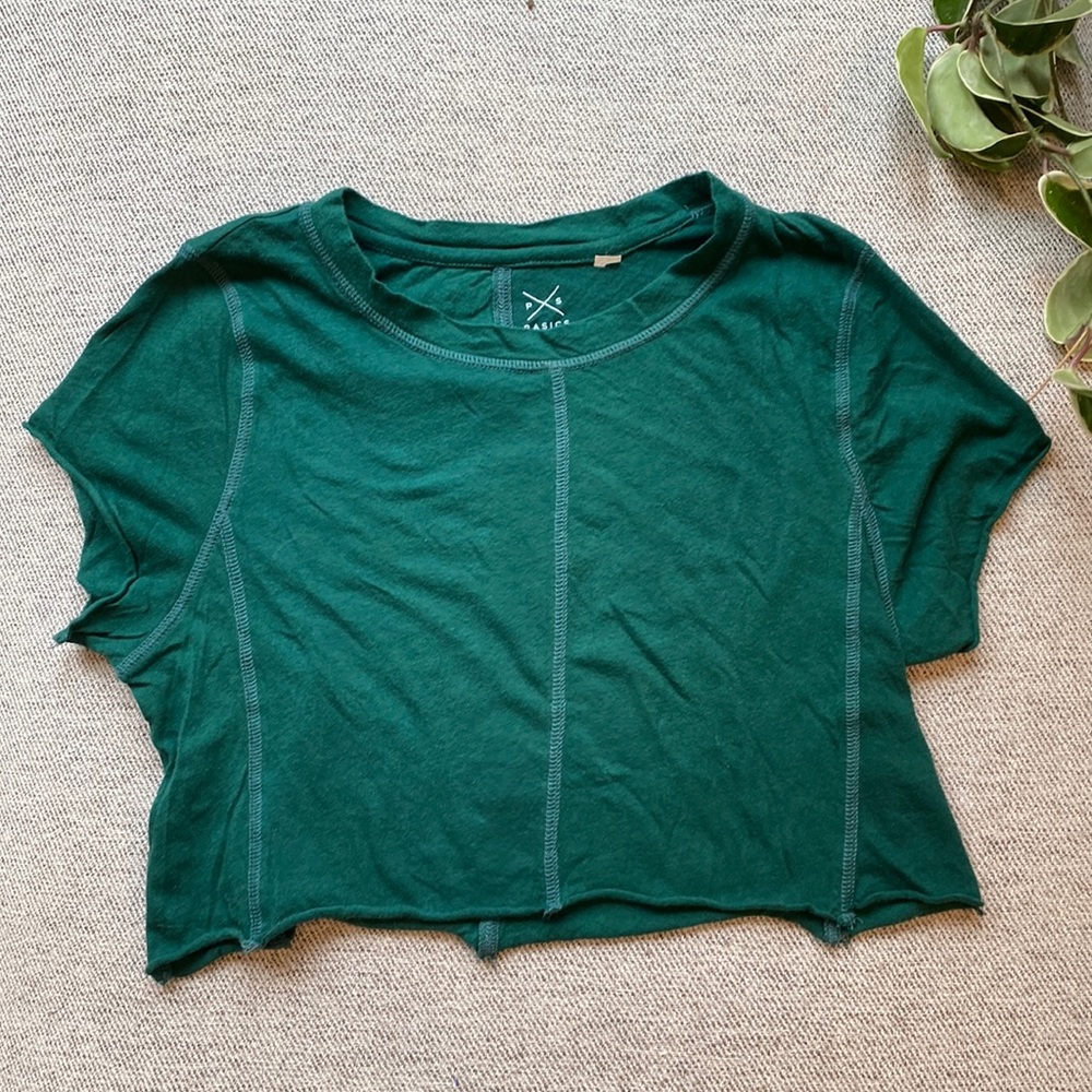 XS Crop Top in forest green from PacSun